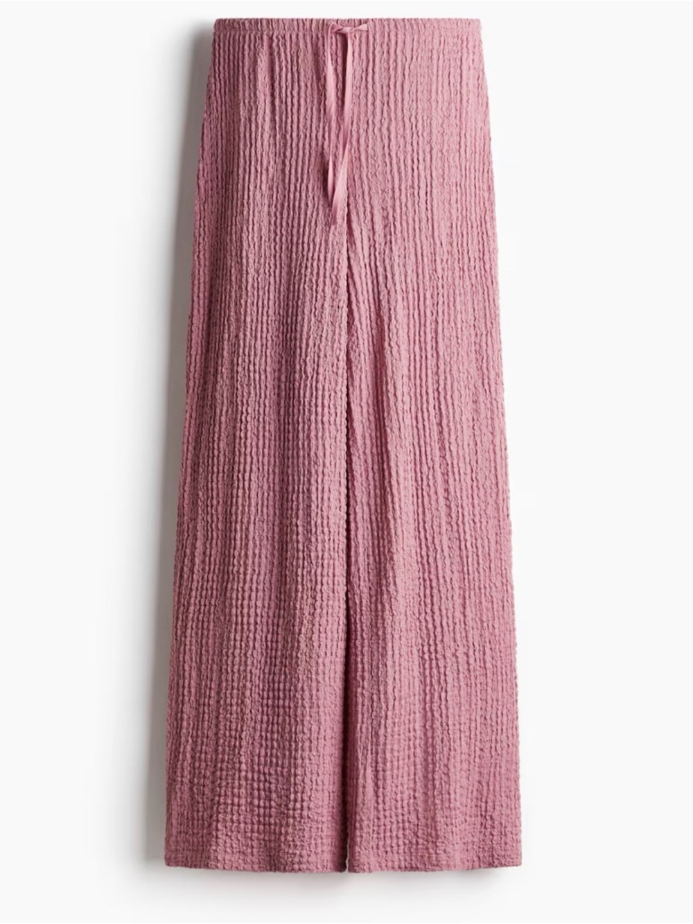Divided by H & M Textured Wide Leg Pants - Dusty Rose